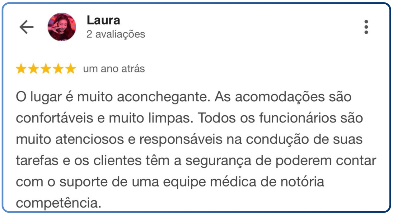Depoimento de paciente da Villa Vita 3