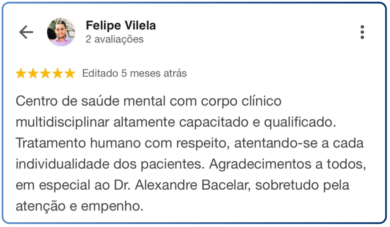 Depoimento de paciente da Villa Vita 7